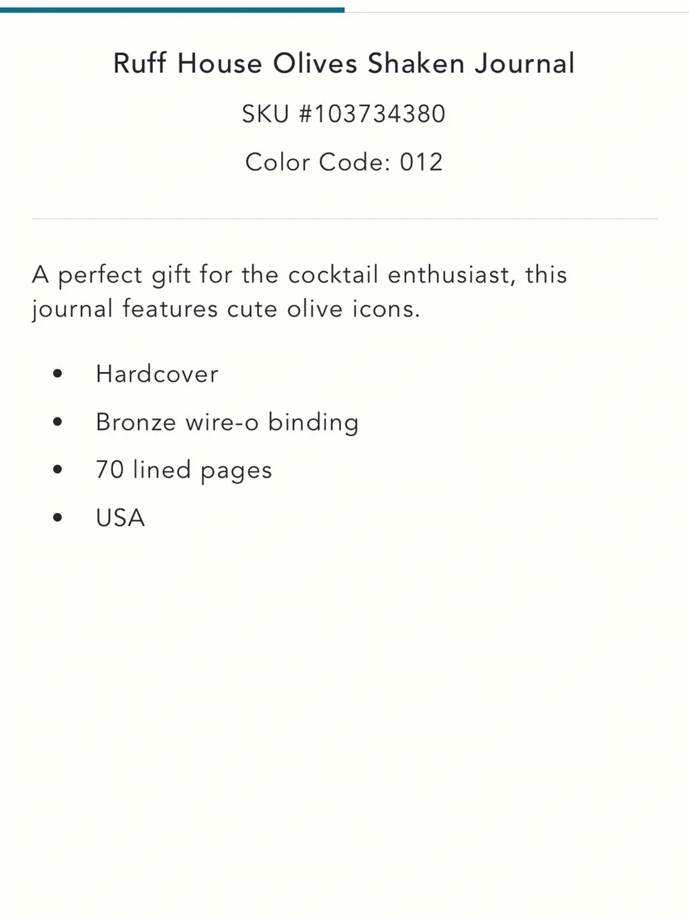 Anthropologie spiral bound